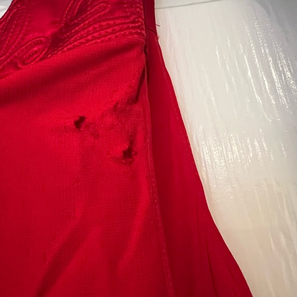 Badgley Mishka Red Gown Size 10 - Picture 6 of 6